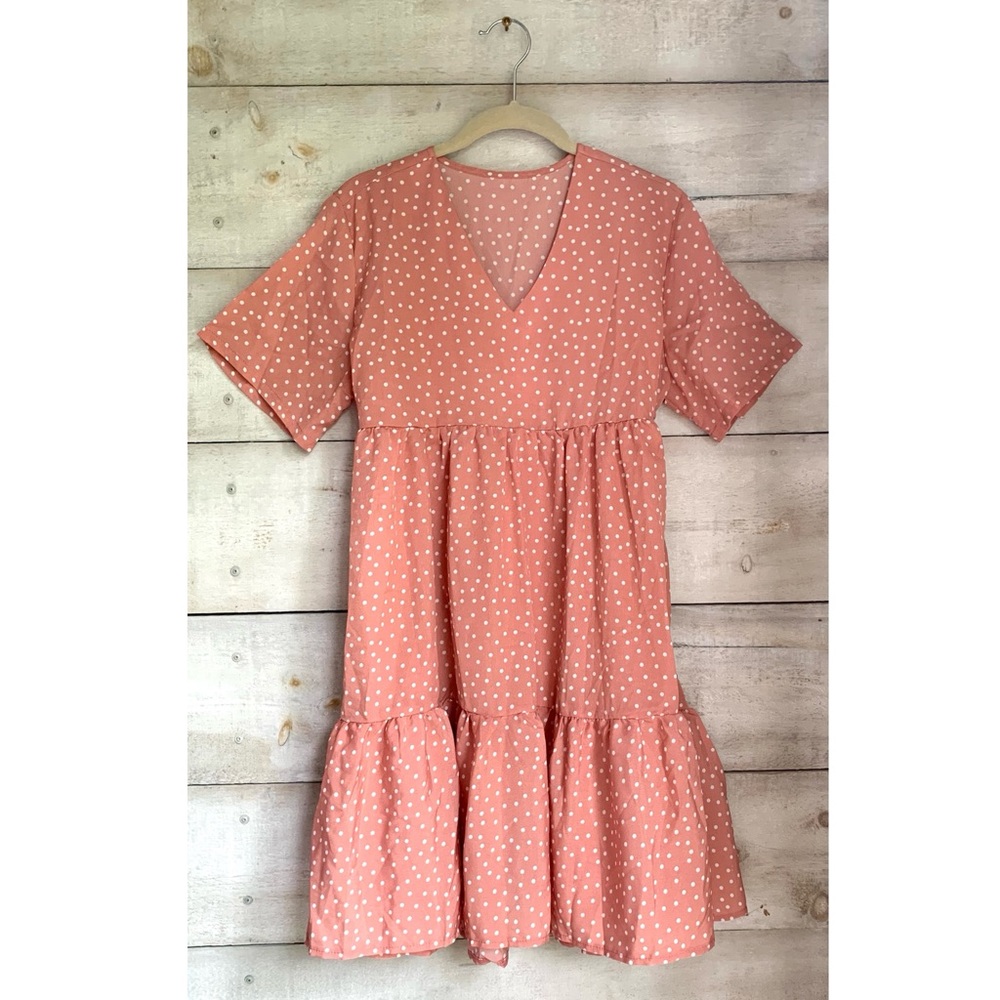 Summer polka-dot babydoll dress